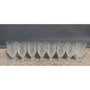 CRYSTAL CLEAR INDUSTRIES PONTICO SET OF 8 ICED TEA/WINE/WATER‎ GLASSES